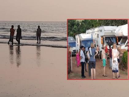 The beach at Dapoli in Ratnagiri attracts foreign tourists | विदेशी पर्यटकांना रत्नागिरीमधील दापोलीतील समुद्रकिनाऱ्याची भुरळ, सुमारे ५० पर्यटक दाखल