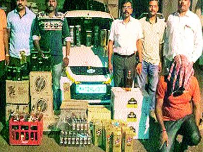  Dry transport to 'Dry Day'; Motor seized | ‘ड्राय डे’ला मद्याची वाहतूक; मोटार जप्त