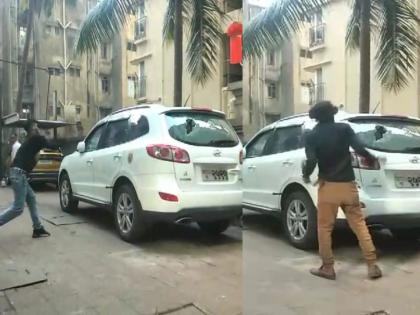 Shivsena Dispute: windows of Datta Dalvi's car were vandalise After Eknath Shinde Abusive Remark case Arrest Thackeray vs Shinde Group clash | शिंदेंना अपशब्द वापरल्याचे पडसाद! दत्ता दळवींच्या गाडीच्या काचा फोडल्या