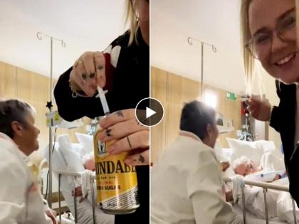 viral emotional video daughter fulfilled last wish of father gave rum by injection trending on internet social media | Emotional Video: पित्याची शेवटची इच्छा मुलीने केली पूर्ण; मरणासन्न अवस्थेत इंजेक्शनमधून पाजली दारू