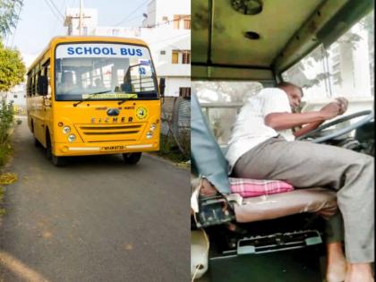 drunk driving school bus; 40 students' lives in danger in Ulwe | दारुड्याने चालविली स्कूलबस; ४० विद्यार्थ्यांचा जीव धोक्यात