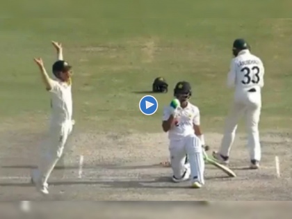 PAK vs AUS, 3rd Test : David Warner hilariously imitates Hasan Ali’s celebration after the latter gets out, Watch Video  | PAK vs AUS, 3rd Test : David Warner ने नाकावर टिच्चून केली पाकिस्तानी खेळाडूच्या सेलिब्रेशनची कॉपी; Video Viral
