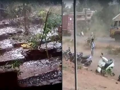 Rain In Maharashtra: Hail, unseasonal rains in various districts of the state Pune, Satara, Ratnagiri | Rain In Maharashtra: सुकलेला पाचोळा उडाला! राज्यात विविध जिल्ह्यांत गारपीट, अवकाळी पाऊस