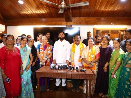 thackeray group faces setback in navi mumbai former corporators left the uddhav sena party and join shiv sena shinde group | नवी मुंबईत ठाकरे गटाला खिंडार! माजी नगरसेवकांचे उद्धवसेनेला जय महाराष्ट्र, शिंदेसेनेत प्रवेश thackeray group faces setback in navi mumbai former corporators left the uddhav sena party and join shiv sena shinde group | नवी मुंबईत ठाकरे गटाला खिंडार! माजी नगरसेवकांचे उद्धवसेनेला जय महाराष्ट्र, शिंदेसेनेत प्रवेश