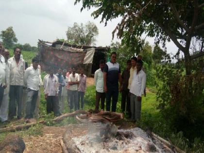 Life ended by a marginal farmer | हृदयद्रावक! स्वत:चे सरण रचून अल्पभूधारक शेतकऱ्याने संपवले जीवन 