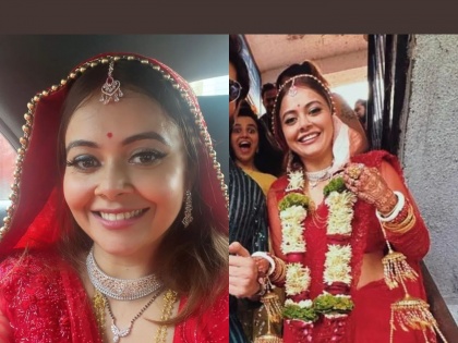 Devoleena Bhattacharjee's wedding took place, Sindoor-Mangalsutra photo came out | देवोलीना भट्टाचार्जीचं पार पडलं लग्न, सिंदूर-मंगळसूत्रातला फोटो आला समोर