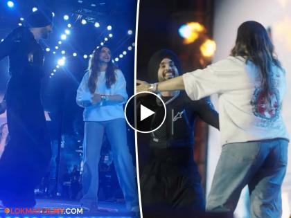 bollywood actress deepika padukone spotted publicly in diljit dosanjh bangalore concert after daughter dua birth video viral on social media | VIDEO: दिलजीत दोसांझच्या कॉन्सर्टमध्ये दीपिका पादुकोणची धमाल; लेकीच्या जन्मानंतर पहिल्यांदाच चाहत्यांसमोर 