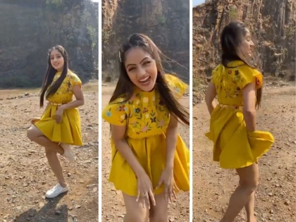 'Diya Aur Bati Hum' fame Deepika Singh Jhali Oops Moment's victim, short dress became a headache; Video goes viral | 'दिया और बाती हम' फेम दीपिका सिंग झाली Oops Momentची शिकार, शॉर्ट ड्रेस ठरला डोकेदुखी; व्हिडीओ व्हायरल