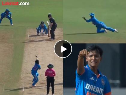 India Women Young Leg Spinner Priya Mishra Take Wicket Sophie Devine And Georgia Plimmer Deepti Sharma Sharp Catch At First Slip Watch Video | फिल्ड सेट करत प्रियानं विणलं विकेटसाठी जाळं; अप्रतिम कॅचसह दीप्तीनं दिली साथ (VIDEO)