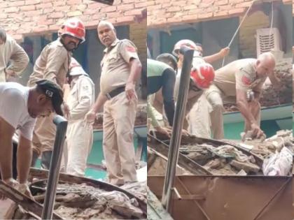 four storey building collapsed in delhi welcome area many people buried under the rubble | दिल्लीत ४ मजली इमारत कोसळली; ढिगाऱ्याखाली अडकले अनेक लोक, बचावकार्य सुरू four storey building collapsed in delhi welcome area many people buried under the rubble | दिल्लीत ४ मजली इमारत कोसळली; ढिगाऱ्याखाली अडकले अनेक लोक, बचावकार्य सुरू