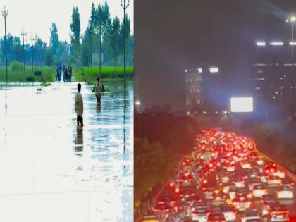 Massive floods from Jammu and Kashmir to Punjab and Delhi! Many roads are under water, huge queues of vehicles... | जम्मू काश्मीरपासून पंजाब, दिल्लीपर्यंत महापूर! अनेक रस्ते पाण्याखाली, वाहनांच्या भल्या मोठ्या रांगा... Massive floods from Jammu and Kashmir to Punjab and Delhi! Many roads are under water, huge queues of vehicles... | जम्मू काश्मीरपासून पंजाब, दिल्लीपर्यंत महापूर! अनेक रस्ते पाण्याखाली, वाहनांच्या भल्या मोठ्या रांगा...