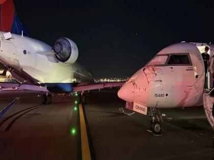 Two Delta Air Lines planes collide in America major accident averted | अमेरिकेत डेल्टा एअर लाइन्सची दोन विमाने एकमेकांवर आदळली; मोठी दुर्घटना टळली