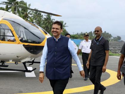 maharashtra assembly vidhan sabha election 2024 bjp dcm devendra fadnavis bag checked inspection by election officers at chandwad Helipad | देवेंद्र फडणवीसांची बॅग तपासली; चांदवड हेलिपॅडवर निवडणूक अधिकाऱ्यांकडून तपासणी