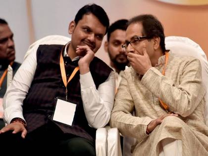 Maharashtra Vidhan Sabha Result cm Fadnavis offers shiv sena chief Uddhav Thackeray 50 50 division of portfolios | महाराष्ट्र निवडणूक 2019: 50-50चा फॉर्म्युला मान्य, पण...; फडणवीस यांची उद्धव ठाकरेंना नवी ऑफर