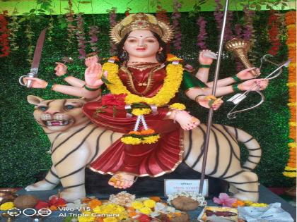 Ghatasthapana, Navratri festival starts everywhere In Ratnagiri District | रत्नागिरी जिल्हयात सर्वत्र घटस्थापना, नवरात्रोत्सवास प्रारंभ; ढोल ताशांच्या गजरात दुर्गादेवीच्या मूर्तींचे आगमन