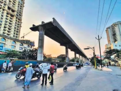 Fast travel from Mumbai to Thane The work of laying the metro line has started | 'मेट्रो ४' व 'मेट्रो ४ अ'चे रूळ बसविण्याच्या कामाला सुरुवात