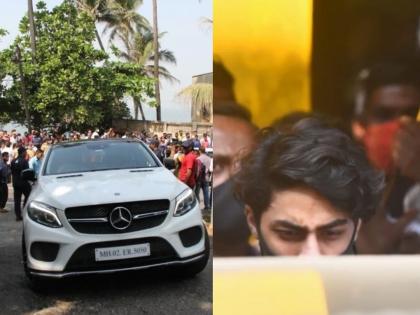 Aryan Khan came out from jail After 28 days; firecrackers were fired at Mannat | Aryan Khan Drug Case Bail: आर्यन खानची घरवापसी; २८ दिवसांनी कारागृहाबाहेर, ‘मन्नत’वर फटाक्यांची आतषबाजी