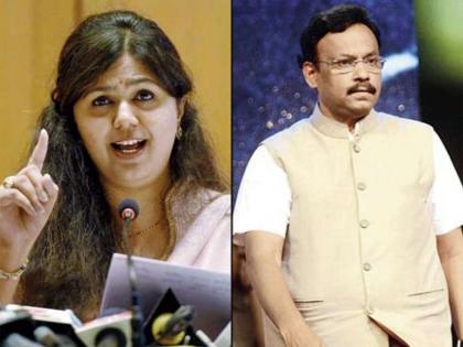 vinod tawde came to meet Pankaja Munde's home | नाराज पंकजा मुंडेंच्या भेटीला विनोद तावडे; एकनाथ शिंदेंना मिळालेल्या बंगल्यावर खलबते