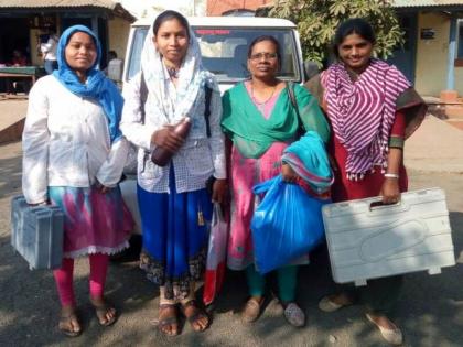 Women's polling party in Melghat, the first experiment in the state | मेळघाटात महिलांची ‘पोलिंग पार्टी’, राज्यातील पहिला प्रयोग 