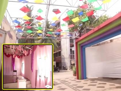 lok sabha election 2024 polling station in dharavi decorated with colorful curtains innovative concept of election department in mumbai | धारावीतील मतदान केंद्र सजले रंगीबेरंगी पडद्यांनी; निवडणूक विभागाची अभिनव संकल्पना