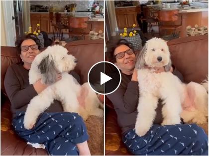 dharmendra shared video with dog from america amid rumors of health issued | अमेरिकेत उपचारासाठी गेलेले धर्मेंद्र दिसले एकदम फिट, स्वत:च शेअर केला व्हिडिओ, म्हणाले...
