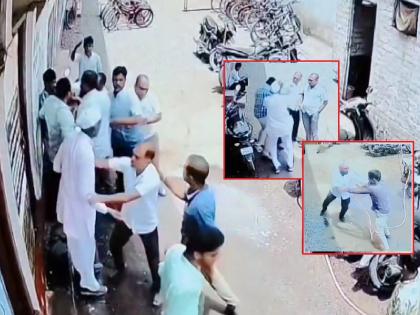 fight between a teacher and a clerk at a Saraswati school in Dharur; An atmosphere of fear among students | धारूरमध्ये शाळेतच शिक्षक-लिपिकात तुंबळ हाणामारी; विद्यार्थ्यांमध्ये भीतीचे वातावरण