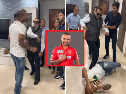 IPL 2022 | Shikhar Dhawan | Punjab Kings | Shikhar Dhawan's father kicks him, Video goes viral; What exactly happened..? | Shikhar Dhawan: शिखर धवनची वडिलांकडून लाथा-बुक्क्यांनी धुलाई, Video व्हायरल; नेमकं काय झालं..?