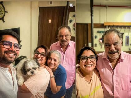 marathi director Hemant dhome welcomes his in laws at house kshiti jog posted photos | 'सासू सासरे येती घरा...' हेमंत ढोमेची पोस्ट व्हायरल, क्षितीच्या आईवडिलांचं केलं स्वागत