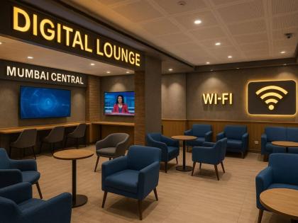 India's first digital lounge to be set up at Mumbai Central station; | मुंबई सेंट्रल स्थानकावर होणार भारतातील पहिले डिजिटल लाउंज; विमानतळाप्रमाणे को -वर्किंग स्पेस सुविधेसाठी १७१२ चौरस फूट जागेचा विकास India's first digital lounge to be set up at Mumbai Central station; | मुंबई सेंट्रल स्थानकावर होणार भारतातील पहिले डिजिटल लाउंज; विमानतळाप्रमाणे को -वर्किंग स्पेस सुविधेसाठी १७१२ चौरस फूट जागेचा विकास
