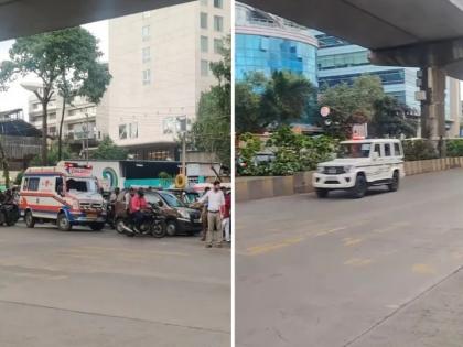 The ambulance without a patient; The truth behind the viral video about Central Home Minister Amit Shah's convoy | 'ती' रुग्णवाहिका होती पेशंटविनाच; अमित शाह यांच्या ताफ्याबाबत व्हायरल व्हिडीओचे सत्य