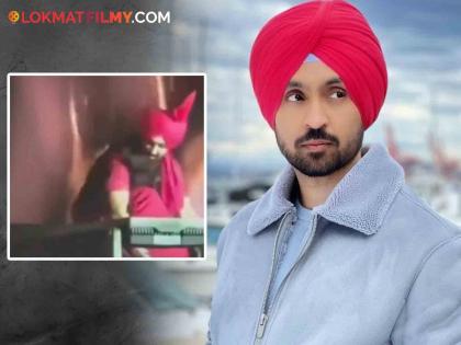 bollywood actor and punjabi singer diljit dosanjh fall during concert in ahmedabad video viral on social media | लाईव्ह कॉन्सर्टमध्ये गाणं गात असताना दिलजीत दोसांझ स्टेजवर कोसळला; व्हिडीओ होतोय व्हायरल