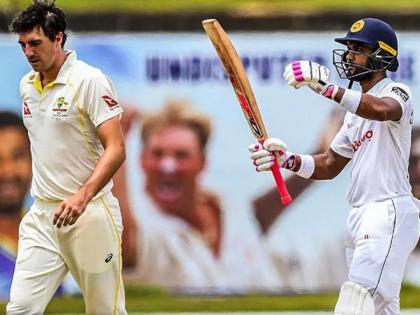 Dinesh Chandimal completes his double century with 4,6,6 in Mitchell Starc's over | SL vs AUS: ४,६,६ आणि झळकावले दुहेरी शतक! दिनेश चंडीमलच्या आक्रमक खेळीमुळे श्रीलंका मजबूत स्थितीत 