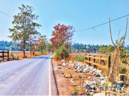 Is Diveagar a tourist spot or a dumping ground? Roads along with rivers and drains are filled with garbage | दिवेआगर पर्यटनस्थळ आहे की डम्पिंग ग्राऊंड?, रस्त्यांसह नदी, नाले कचऱ्यामुळे भरले