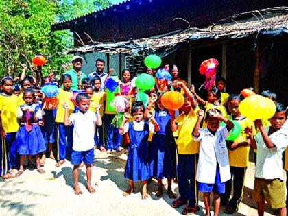 Bangarchole zip Visit to the unique Diwali by the school | बांगरचोळे जि.प. शाळेने दिली अनोखी दिवाळी भेट