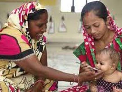 Nutrition fortnight mission focuses on health of children | पोषण पंधरवडा अभियानातून बालकांच्या आरोग्यावर भर