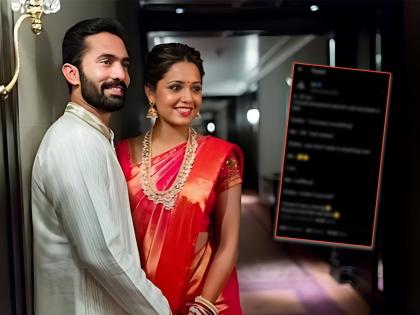 Senior India cricketer Dinesh Karthik posted a hilarious tweet about a funny morning incident between him and his wife Dipika Pallikal that has gotten the fans laughing their hearts out | कहानी घर घर की! दिनेश कार्तिक अन् दीपिका पल्लीकल यांच्यात तू तू मै मै, मजेशीर पोस्ट व्हायरल