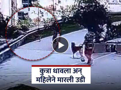 Noida Dog Attack: Woman attacked by pet dog while walking; Jumped to save her life | Noida Dog Attack: वॉक करणाऱ्या महिलेवर पाळीव कुत्र्याचा हल्ला; जीव वाचवायला गेली आणि अन्... Noida Dog Attack: Woman attacked by pet dog while walking; Jumped to save her life | Noida Dog Attack: वॉक करणाऱ्या महिलेवर पाळीव कुत्र्याचा हल्ला; जीव वाचवायला गेली आणि अन्...