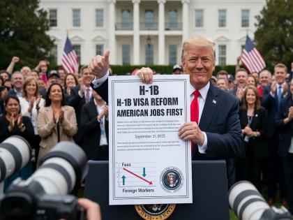 America h1b visa fee hike : 5,000 foreigners were hired, 16,000 Americans were fired...; Trump administration just saved the H-1B... | ५००० परदेशी लोकांना नोकरीवर बसवले, १६ हजार अमेरिकींना काढले...; ट्रम्प प्रशासनाने H-1B चा पाढाच वाचला... America h1b visa fee hike : 5,000 foreigners were hired, 16,000 Americans were fired...; Trump administration just saved the H-1B... | ५००० परदेशी लोकांना नोकरीवर बसवले, १६ हजार अमेरिकींना काढले...; ट्रम्प प्रशासनाने H-1B चा पाढाच वाचला...