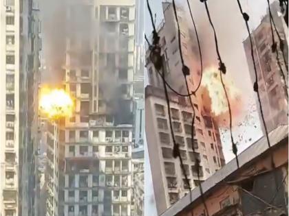 A massive fire engulfs a multi-storey building in Dongri; five injured; Safe escape of 40 residents | डोंगरीत बहुमजली इमारतीला भीषण आग; पाच जखमी; ४० रहिवाशांची सुखरूप सुटका