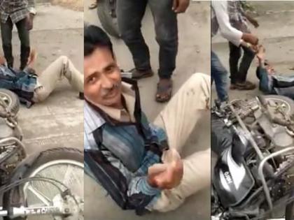 Drunk police video goes viral in Nagpur | नागपुरात मद्यधुंद पोलिसाचा व्हिडीओ व्हायरल