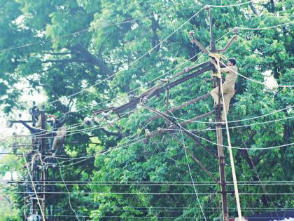 Kolhapur: Supply of electricity through alternate arrangements from MSEDCL; The repair work on the war | कोल्हापूर : महावितरणकडून पर्यायी व्यवस्थेने वीजेचा पुरवठा; दुरुस्तीचे काम युध्दपातळीवर