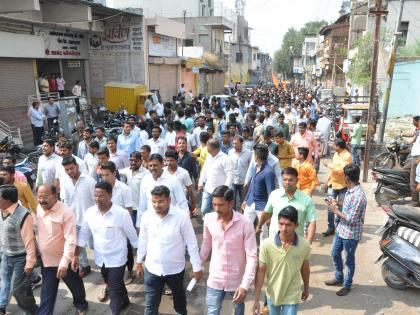  A protest against the actions of Hindu temples in front of the District Collectorate in the city | हिंदू मंदिरांवरील कारवाईविरोधात नगरमध्ये जिल्हाधिकारी कार्यालयावर मोर्चा