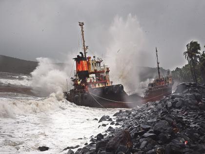 Dubai-based agency shows reluctance to rescue Basra Star stranded off Mirya beach in Ratnagiri | गेली तीन वर्षे लाटांचा मारा खात बसरा स्टार जहाज एकाच जागी, मिऱ्या समुद्र किनारी पडलंय अडकून