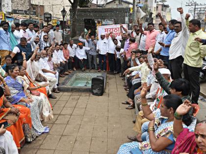 Now the government will not rest until it is bent, warned the Maratha community during the dharna movement in Kolhapur | Maratha Reservation: आता सरकारला वाकविल्याशिवाय स्वस्थ बसणार नाही, कोल्हापुरातील धरणे आंदोलनात मराठा समाजाचा इशारा