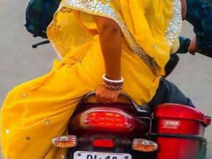 A married woman was killed when a layer of her saree got stuck in the bike | दुचाकीत साडीचा पदर अडकून पडल्याने विवाहिता ठार