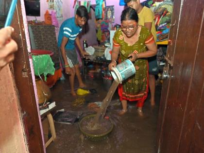 Nagpur Rain : Flood waters in Paradise slums; Commissioner, Collector at the spot | Nagpur Rain : नंदनवन झोपडपट्टीत पुराचे पाणी; आयुक्त, जिल्हाधिकारी घटनास्थळी