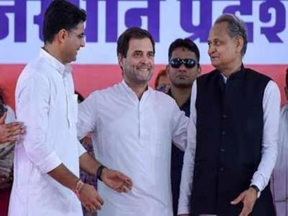 Now Rahul Gandhi faces the challenge of bridging the gap between pilot and Gehlot | राहुल गांधींसमोर आता पायलट-गेहलोत यांच्यातील मतभेद मिटविण्याचे आव्हान