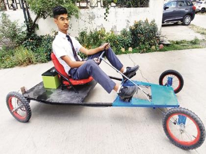 Modern Eklavya! The e-go-kart created by the ninth std rancho, making Google its guru, started with a password | आधुनिक एकलव्य! गुगलला गुरु बनवत नववीतील रँचोने बनविली ई- गो-कार्ट, पासवर्डने होते सुरु