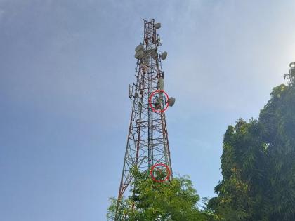 Six project-affected farmers of Adani Group's Ambuja Cement Company climbed the tower | अदानी समूहाच्या अंबुजा सिमेंट कंपनीचे सहा प्रकल्पग्रस्त शेतकरी टाॅवरवर चढले