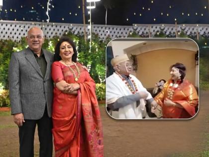 50 th wedding anniversary Vandana Gupte got married again with shirish gupte | Vandana Gupte : पुन्हा शुभमंगल सावधान; लग्नाच्या ५०व्या वाढदिवशी वंदना गुप्तेंचं हटके सेलिब्रेशन!